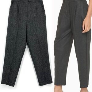 VTG Pleated High Rise Tapered Railroad Striped Conductor Pants